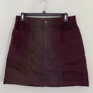 Burgundy Corduroy Skirt